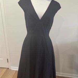 Peter Som x Made In Kind (Anthropologie) Classic Black Fit and Flare Dress